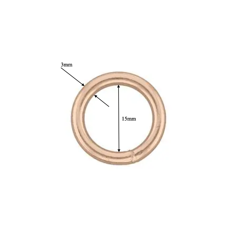 15mm O Ring - Rose Gold