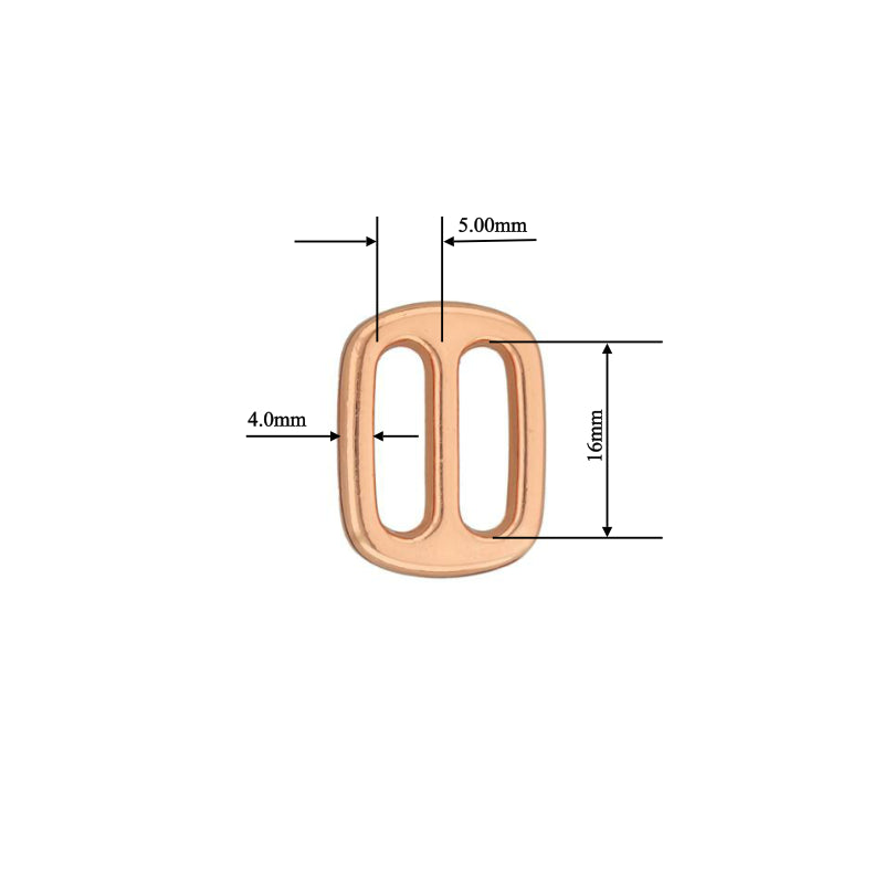 16mm Metal Tri-Glide - Rose Gold