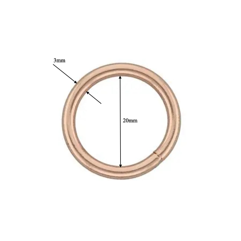 20mm O Ring - Rose Gold