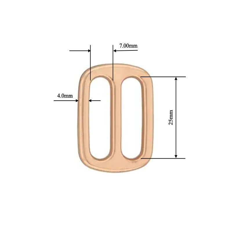 25mm Metal Tri-Glide - Rose Gold