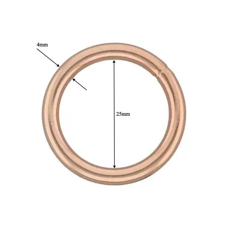 25mm O Ring - Rose Gold