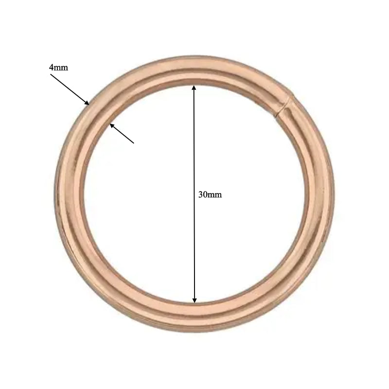 30mm O Ring - Rose Gold