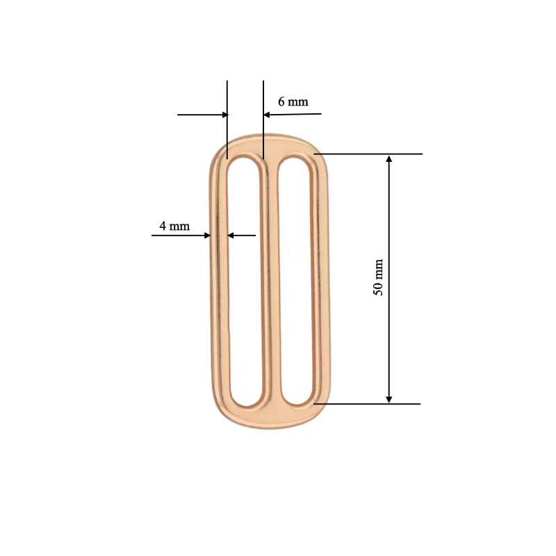 50mm Metal Tri-Glide - Rose Gold