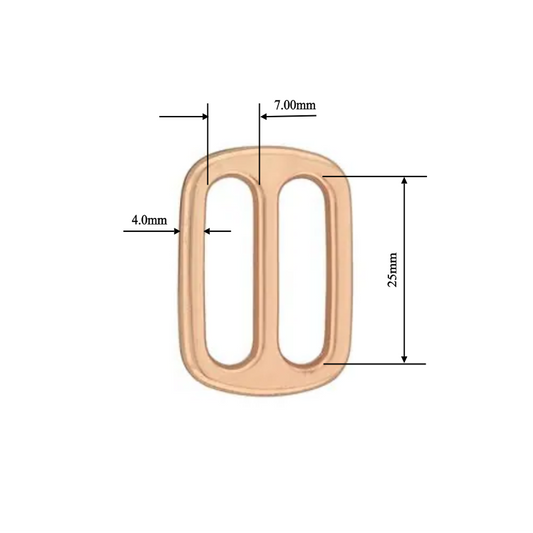 25mm Metal Tri-Glide - Rose Gold